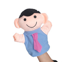 Vente chaude en peluche marionnette à main famille mère père personnages en peluche marionnette à main en peluche Animal lapin marionnette à doigt