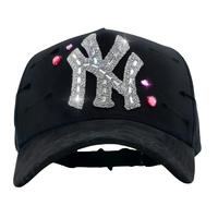 Casquette de baseball sportive brodée à visière incurvée NY Chrome, modèle 5 panneaux, pour hommes, vente en gros