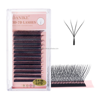 Livraison Gratuite Extensions de Cils 4D Double Pointe Forme W D Mix 8-15mm 0.07mm Éventails Préfabriqués 8D Plateau de Cils pour Usage Professionnel en Salon