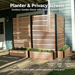 Gaeden Pots et outils de plantation Lit de jardin surélevé en <span class=keywords><strong>bois</strong></span> avec treillis Boîte à fleurs d'angle <span class=keywords><strong>pour</strong></span> plantes de vigne - Product Image 3