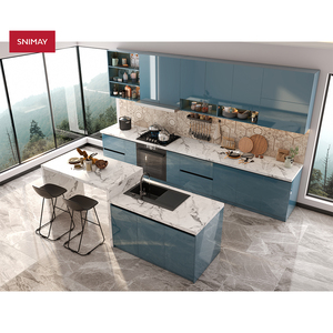 Moderne Hoogglans Huis Polyurethaan En Laminaat Meubelen Keukenkasten Met Ijsland Te Koop - Product Image 5
