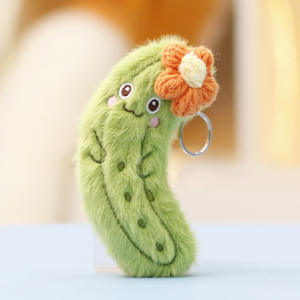 Llavero de Peluche con Forma de Pepino de Dibujos Animados, Creativo y Personalizado al por Mayor, Juguete de Peluche Súper Suave de Algodón PP con Forro de Malla, Promoción - Product Image 3
