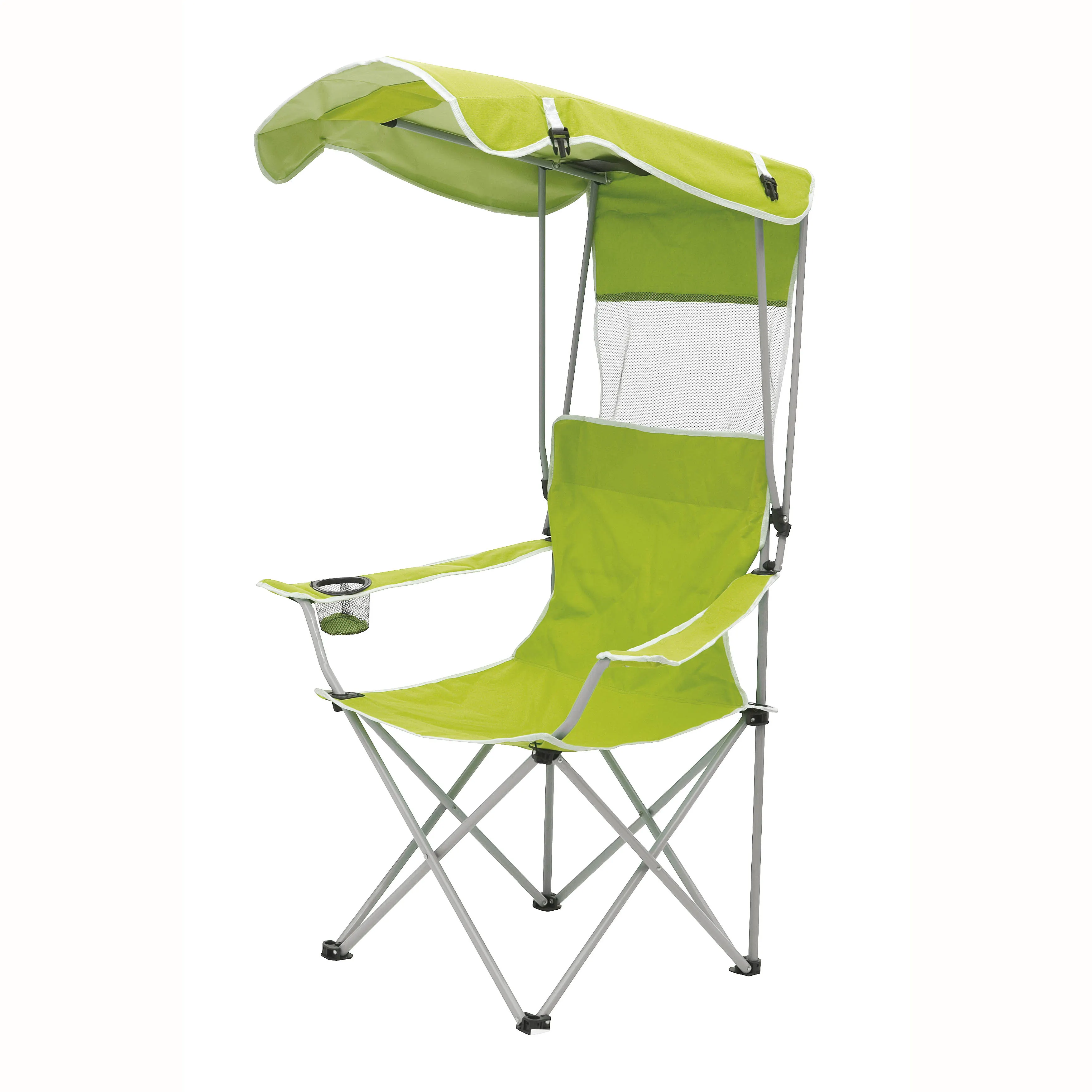 Chaises pliantes extérieures de pique-nique de camping de plage avec le logo personnalisé en gros d'usine avec la couverture d'auvent d'ombre pour la pêche