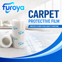 Film de protection temporaire en HDPE pour sols, souple et brillant, idéal pour l'installation de moquettes et la décoration intérieure