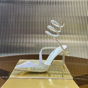 Sandalias Blancas de Mujer con Hebilla, Punta Puntiaguda, Tacón de Aguja, Elegantes y Sensuales, Zapatos de Fiesta para Verano, Talla Grande, Auténticas - Product Image 3