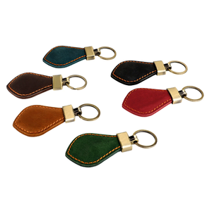 Genuine Leather <b>Car</b> <b>Key</b> <b>Chain</b> Pendant Creative Gift <b>Key</b> Ring Vintage Cowhide Handmade Craft Minimalist - Product Image 2