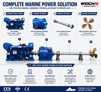 Moteur diesel marin SCDC Weichai WP13 450-500 CV 1800 tr/min, norme IMO Tier II, pour travaux de remorquage et bateaux de pêche