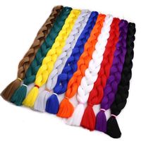 Cheveux synthétiques pour tresses africaines, extensions de cheveux en crochet, tresses jumbo ombrées Yaki, pré-étirées, en gros