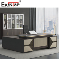 Table de bureau de luxe en bois Ekintop avec chaises design ensemble de bureau de direction mobilier de bureau gestionnaire bureau de travail