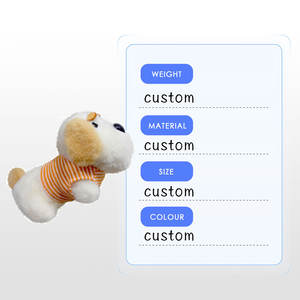 Schattig superzacht pluche honden sleutelhanger mini 10 cm worst gevormd met mesh voering en PP katoen vulling hanger speelgoed - Product Image 2