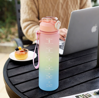 Bouteille d'eau de sport grande capacité en PC de qualité alimentaire, dégradée, portable pour le cyclisme