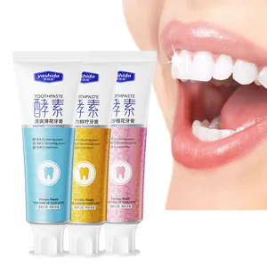 牙齿美白泡沫亮牙膏柠檬薄荷牙齿清洁白色牙齿口腔护理达布尔草本牙膏