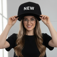 Casquette surdimensionnée personnalisée avec logo d'équipe, insert en mousse rouge, tissu standard, unisexe, pour les fans de sport, événements sportifs