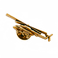 Conception personnalisée de haute qualité placage Antique couleur broche hélicoptère 3D broche émail épinglette pour Souvenir