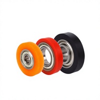 Roue de guidage en polyuréthane, 30mm, 40mm, 50mm, 60mm, rouleau à noyau de fer en acier inoxydable, deux roulements