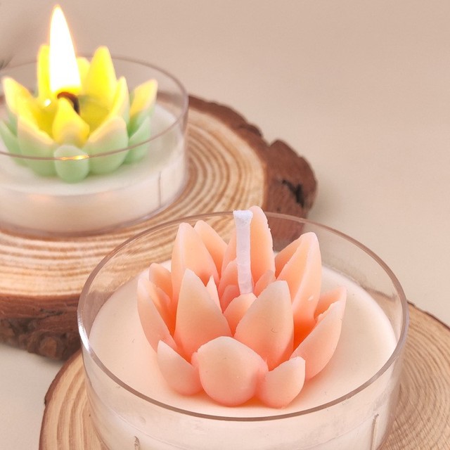 New Design Scented Candle Festival Cheap Aromatherapy Candle with Flower