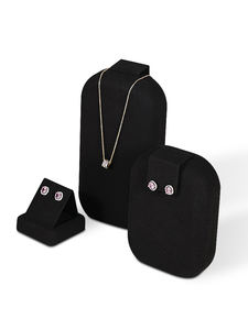 Soporte de exhibición de joyería de metal personalizado Jinsky soporte de collar de pulsera de microfibra con soporte de pendiente de anillo estante de joyería versátil - Product Image 3