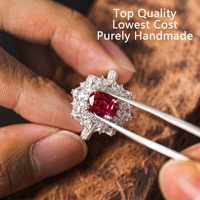 DEYIN pierre précieuse naturelle laboratoire cultivé saphir pierre précieuse bague carrée S925 argent Miossantie bague bijoux fins de haute qualité