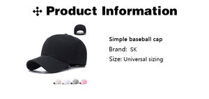 SK Fornitore all'Ingrosso <span class=keywords><strong>di</strong></span> Cappelli a 5 Pannelli con Logo Personalizzato, Berretti da Baseball Regolabili in Cotone per Uso Casual, OEM ODM - Product Image 4