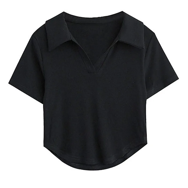 New American Design Sense Slim Fit Polo Neck Top Large Women's T-shirt
