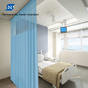 Fire retardant breathable cubicle ceiling medical privacy mesh curtains fabric for the hospital curtain - Product Image 1