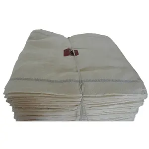 Pano de Limpeza de Chão em Algodão 100% Reciclado, Cor Branca, com Costura Reforçada e Abertura para Botão - Product Image 1