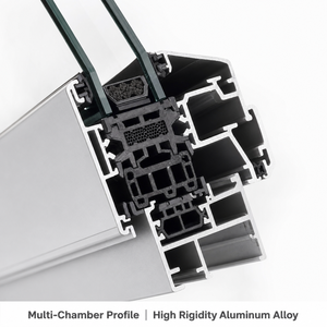 Fenêtre à cadre multi-grilles en alliage d'aluminium pour éclairage naturel et ventilation, usage résidentiel et commercial, vente en gros usine - Product Image 2