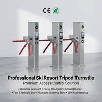 KMS Half Height Turnstile Access Control Facial Recogintion Card SS304 Auto Reset Led Indicator Bus Terminal Pabrik Langsung