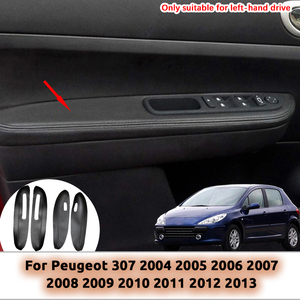 Cache de panneau de porte d'usine, cache de panneau d'accoudoir de porte intérieure de voiture, autocollant de garniture pour <span class=keywords><strong>Peugeot</strong></span> <span class=keywords><strong>307</strong></span> 2004-2013 - Product Image 1