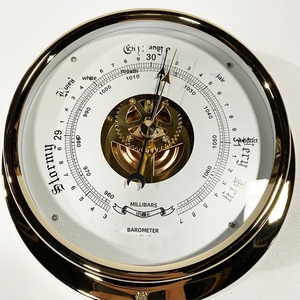 Baromètre marin IMPA370246, baromètre atmosphérique à coque en cuivre avec horloge des marées - Product Image 3