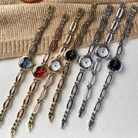 Montre élégante pour femme GEDI, acier inoxydable, étanche, bracelet pour femme, montre-bracelet classique de luxe pour femme, couleur or, montre colorée