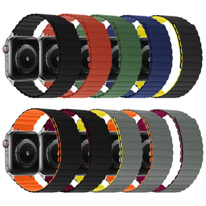Bracelets magnétiques en silicone BEEFLYPOWER pour <span class=keywords><strong>Apple</strong></span> Watch Series 11 10 9 8 7 6 5 SE, bracelet de montre 45 mm 41 mm 46 mm - Product Image 2