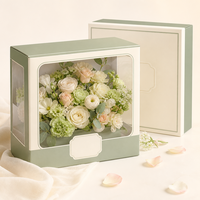 Boîte cadeau pliante magnétique pour fleurs, couleur personnalisée, boîte rigide pour fleurs, pour mariage, anniversaire, emballage cadeau floral