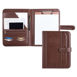Padfolio Faux Leather Documents Bags Cartera ejecutiva de cuero Organizador Cartera de negocios para hombres y mujeres Marrón - Product Image 1