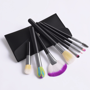 ชุดแปรงแต่งหน้าสังเคราะห์กลิตเตอร์สีชมพูคุณภาพสูงจำนวน8ชิ้น - Product Image 3