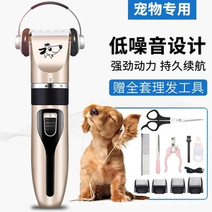 Cortadora de pelo eléctrica recargable para perros, herramienta de aseo para mascotas, color dorado, ABS. - Product Image 4
