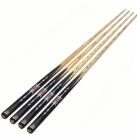Queue de billard O'MIN Fangtian de haute qualité en ébène avec joint en laiton, une seule pièce, incrustation sculptée, style anglais, pour revendeurs et clubs
