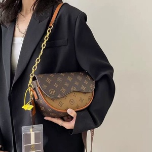 Sac à main de luxe de marque célèbre 2026 pour femme en cuir véritable à rayures avec fermeture éclair imperméable - Product Image 2