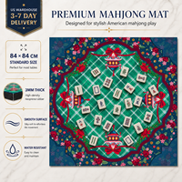 Alas Mahjong Lipat Modern Amerika Mewah untuk Acara Pesta di Rumah, Bahan Neoprena Portabel, Anti Air, Anti Selip, untuk Permainan Poker