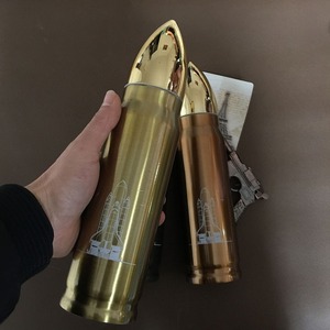 Botol air <span class=keywords><strong>Tumbler</strong></span> peluru dinding ganda baja tahan karat cangkir peluru emas Logo Laser kustom pabrik 16oz sublimasi jumlah besar