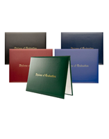 Carpeta de Diploma de Piel Sintética Negra Premium al por Mayor con Logotipo Estampado en Oro, Porta Certificados A4 para Premios Escolares