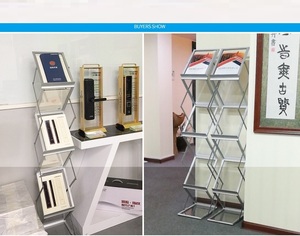 Promosi <span class=keywords><strong>Display</strong></span> Literatur Sisi Ganda Rak <span class=keywords><strong>Display</strong></span> Lipat A4 Tempat Brosur 6 Lapisan Saku Berdiri Portabel - Product Image 6