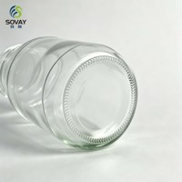 Stoples Kaca Bulat Besar 850ml Transparan dengan Tutup Ulir untuk Pengalengan Rumahan, Fermentasi, dan Kemasan Makanan Komersial