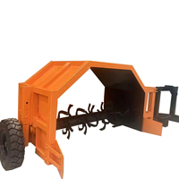 2.5m PTO Driven Tractor Windrow Compost Turner pour laproduction d'engrais organiques Machine decompostage des déchets agricoles