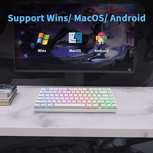 Z88 Keys Backlit Rgb <b>Usb</b> Type-c Wired Mechanical Gaming <b>Keyboard</b> with Compact Space Saving Design and Hot-swap Features Z-88 - Product Image 6