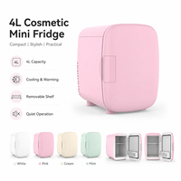 Mini-réfrigérateur de nouvelle conception, réfrigérateur à maquillage 4L pour boissons (6 canettes) et soins de la peau, petit réfrigérateur de beauté