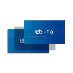 Tecnología de impresión de alto grado azul logotipo personalizado textura papel tarjeta de visita tarjeta de agradecimiento para pequeñas empresas