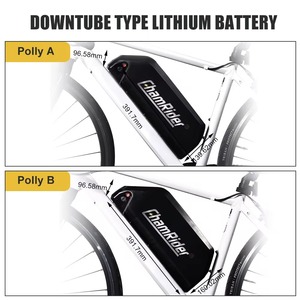 Batterie de vélo électrique EU Chamrider 36V 48V 52V 30Ah 500W 1000W 10S7P Polly Downtube, cellules Lithium-Ion 21700 pour E-bike - Product Image 6