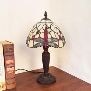 American Country Style Tiffany <b>Lighting</b> Table Lamp Creative Dragonfly Design for Guest Room <b>Bedside</b> <b>Reading</b> Writing - Product Image 5