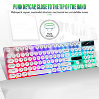 Nouveau clavier de jeu RGB LED OEM personnalisé à 104 touches, filaire USB, anti-ghosting, rétroéclairé, en ABS, 6000 DPI